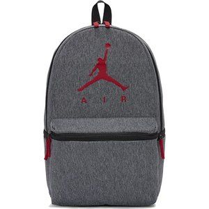Nike Air Jordan Jumpman Kids Backpack School Sport L Grey Red Black 9B0462-R61